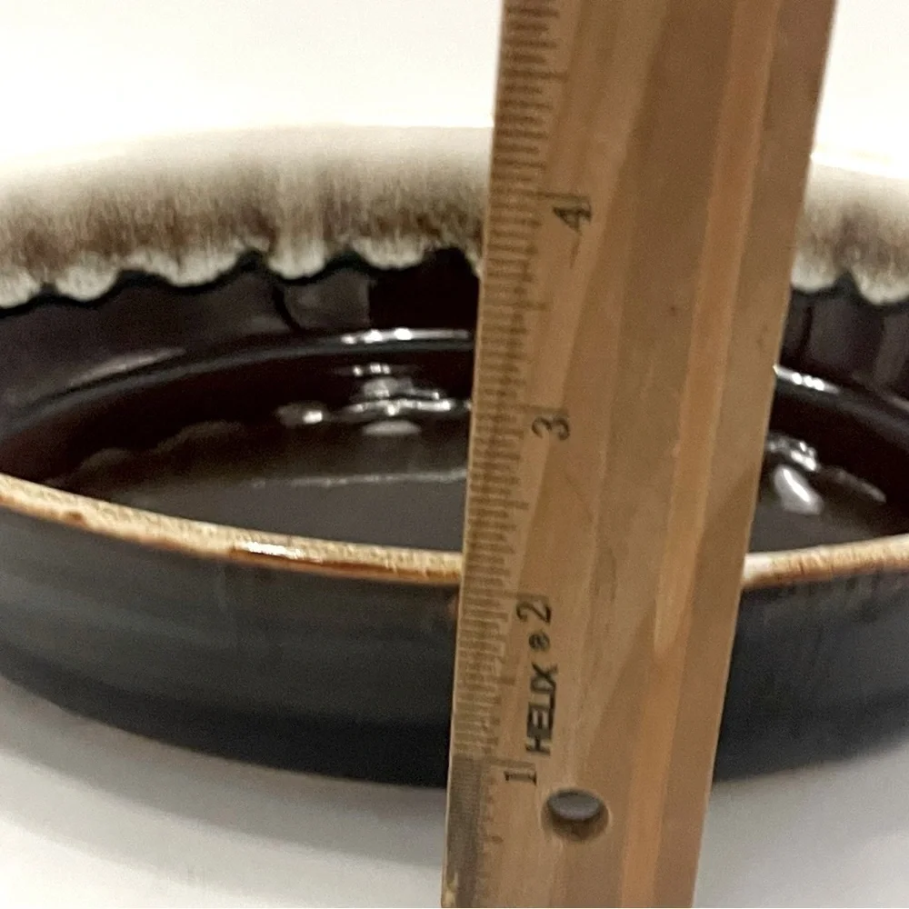 Pfaltzgraff Gourmet Brown Drip Glaze Stoneware Oval Casserole Dish #241 10